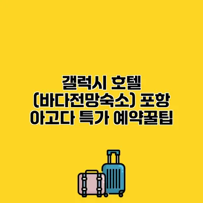 갤럭시 호텔 (바다전망숙소) 포항 아고다 특가 예약꿀팁