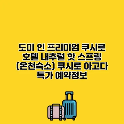 도미 인 프리미엄 쿠시로 호텔 내추럴 핫 스프링 (온천숙소) 쿠시로 아고다 특가 예약정보