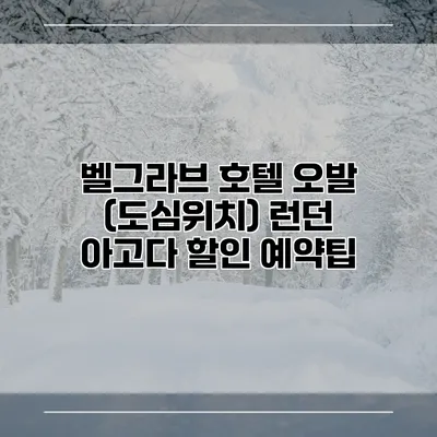 벨그라브 호텔 오발 (도심위치) 런던 아고다 할인 예약팁
