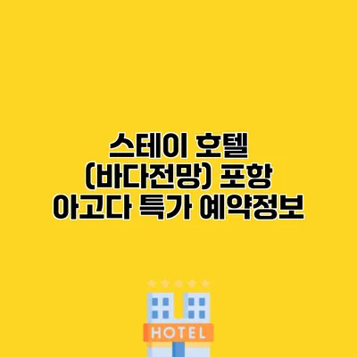 스테이 호텔 (바다전망) 포항 아고다 특가 예약정보