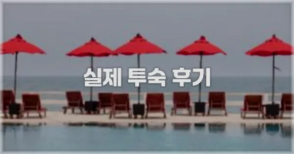 💬 실제 투숙 후기