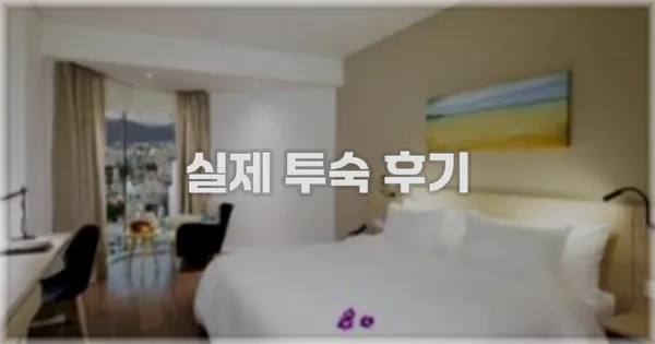 💬 실제 투숙 후기