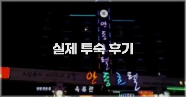 💬 실제 투숙 후기