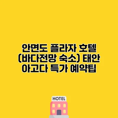 안면도 플라자 호텔 (바다전망 숙소) 태안 아고다 특가 예약팁