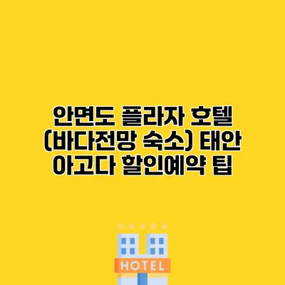 안면도 플라자 호텔 (바다전망 숙소) 태안 아고다 할인예약 팁