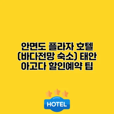안면도 플라자 호텔 (바다전망 숙소) 태안 아고다 할인예약 팁