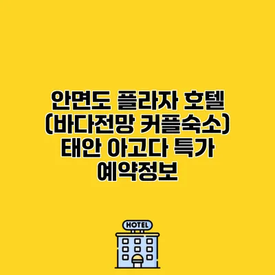 안면도 플라자 호텔 (바다전망 커플숙소) 태안 아고다 특가 예약정보