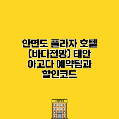 안면도 플라자 호텔 (바다전망) 태안 아고다 예약팁과 할인코드