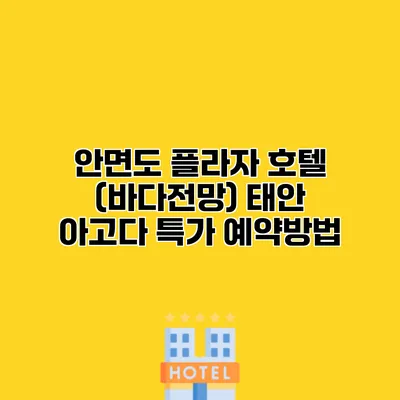 안면도 플라자 호텔 (바다전망) 태안 아고다 특가 예약방법
