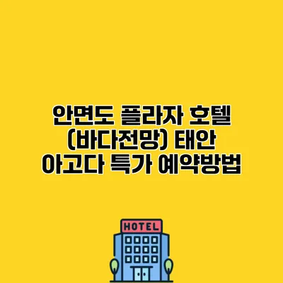안면도 플라자 호텔 (바다전망) 태안 아고다 특가 예약방법