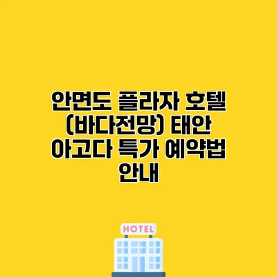 안면도 플라자 호텔 (바다전망) 태안 아고다 특가 예약법 안내