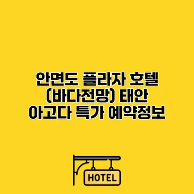 안면도 플라자 호텔 (바다전망) 태안 아고다 특가 예약정보