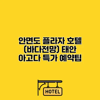 안면도 플라자 호텔 (바다전망) 태안 아고다 특가 예약팁