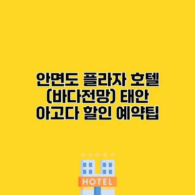 안면도 플라자 호텔 (바다전망) 태안 아고다 할인 예약팁