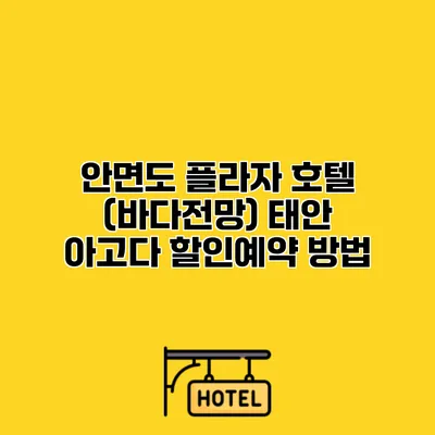 안면도 플라자 호텔 (바다전망) 태안 아고다 할인예약 방법