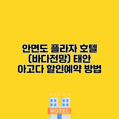 안면도 플라자 호텔 (바다전망) 태안 아고다 할인예약 방법