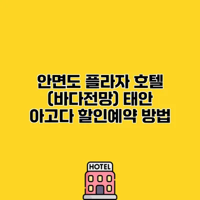 안면도 플라자 호텔 (바다전망) 태안 아고다 할인예약 방법
