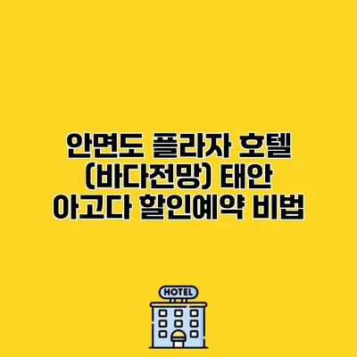 안면도 플라자 호텔 (바다전망) 태안 아고다 할인예약 비법