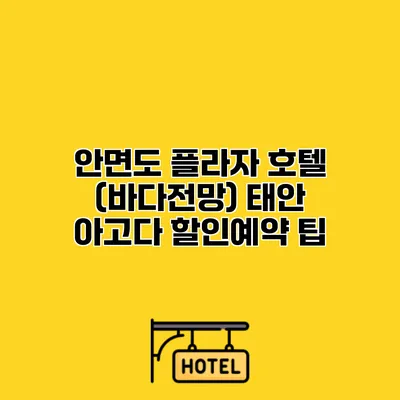 안면도 플라자 호텔 (바다전망) 태안 아고다 할인예약 팁