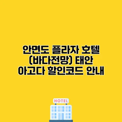 안면도 플라자 호텔 (바다전망) 태안 아고다 할인코드 안내