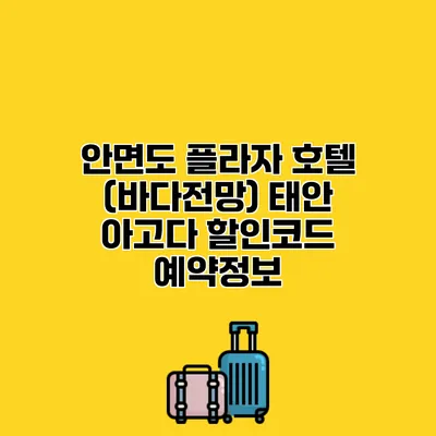 안면도 플라자 호텔 (바다전망) 태안 아고다 할인코드 예약정보