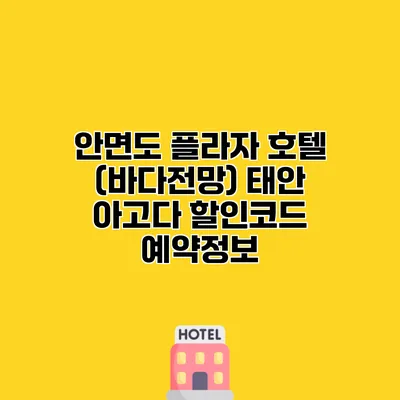 안면도 플라자 호텔 (바다전망) 태안 아고다 할인코드 예약정보