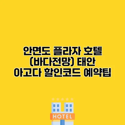 안면도 플라자 호텔 (바다전망) 태안 아고다 할인코드 예약팁