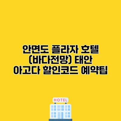 안면도 플라자 호텔 (바다전망) 태안 아고다 할인코드 예약팁