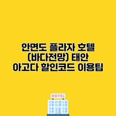 안면도 플라자 호텔 (바다전망) 태안 아고다 할인코드 이용팁