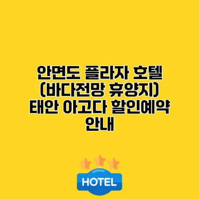 안면도 플라자 호텔 (바다전망 휴양지) 태안 아고다 할인예약 안내