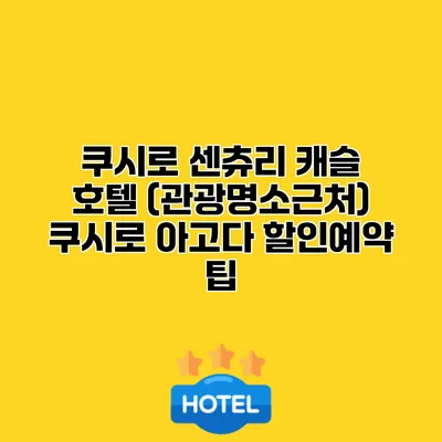 쿠시로 센츄리 캐슬 호텔 (관광명소근처) 쿠시로 아고다 할인예약 팁