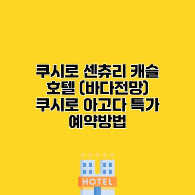 쿠시로 센츄리 캐슬 호텔 (바다전망) 쿠시로 아고다 특가 예약방법