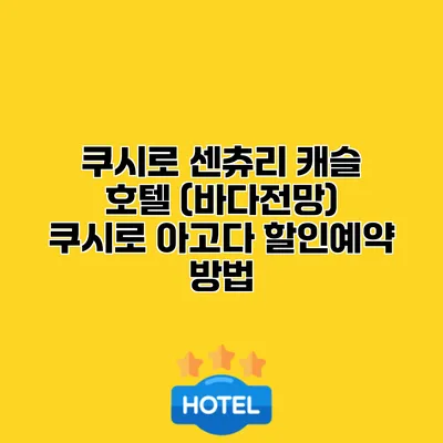 쿠시로 센츄리 캐슬 호텔 (바다전망) 쿠시로 아고다 할인예약 방법