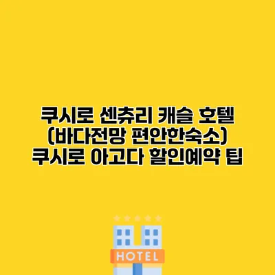 쿠시로 센츄리 캐슬 호텔 (바다전망 편안한숙소) 쿠시로 아고다 할인예약 팁